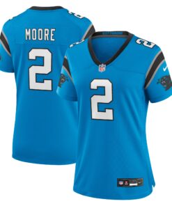 D.J. Moore Carolina Panthers  Women_s Player Jersey  Blue