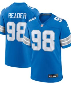 D.J. Reader Detroit Lions  Team Game Jersey   Blue