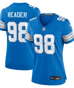 D.J. Reader Detroit Lions  Women_s Team Game Jersey   Blue