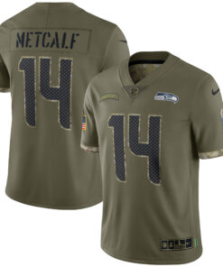 DK Metcalf Seattle Seahawks  2022 Salute To Service Limited Jersey  Olive