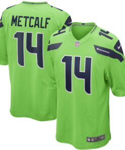 DK Metcalf Seattle Seahawks  Game Jersey  Neon Green
