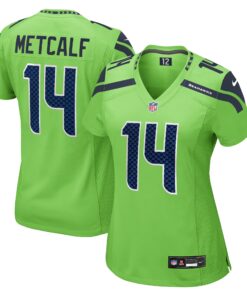 DK Metcalf Seattle Seahawks  Women_s  Game Jersey  Neon Green