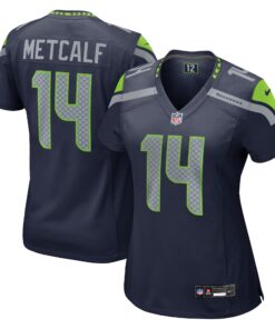 DK Metcalf Seattle Seahawks  Women_s Team Game Jersey  College Navy