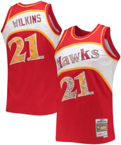 Dominique Wilkins Atlanta Hawks Mitchell &amp Ness 198687 Hardwood Classics NBA 75th Anniversary Diamond Swingman Jersey - Red