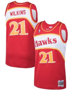 Dominique Wilkins Atlanta Hawks Mitchell &amp Ness 198687 Hardwood Classics Swingman Jersey - Red