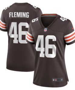Don Fleming Cleveland Browns  Women_s Retired Player Jersey  Brown
