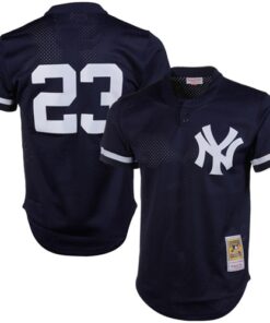 Don Mattingly New York Yankees Mitchell amp Ness 1995 Authentic Cooperstown Collection Mesh Batting Practice Jersey  Navy