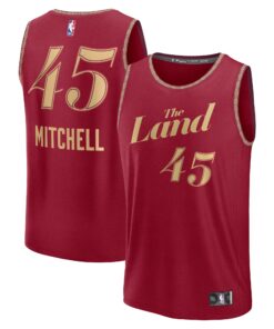 Donovan Mitchell Cleveland Cavaliers Fanatics Fast Break Jersey - Wine - City Edition