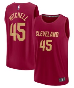 Donovan Mitchell Cleveland Cavaliers Fanatics Fast Break Replica Jersey - Icon Edition - Wine