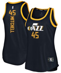 Donovan Mitchell Utah Jazz Fanatics Women's Fast Break Team Tank Jersey - Icon Edition - Navy