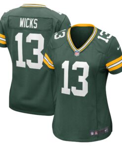 Dontayvion Wicks Green Bay Packers  Women_s  Game Jersey   Green