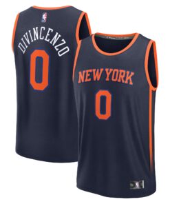Donte DiVincenzo New York Knicks Fanatics Fast Break Replica Player Jersey - Statement Edition - Navy