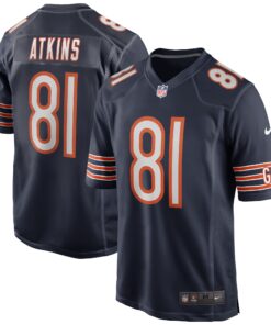 Doug Atkins Chicago Bears  Game Retired Player Jersey  Navy