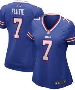 Doug Flutie Buffalo Bills  Women_s Game Retired Player Jersey  Royal