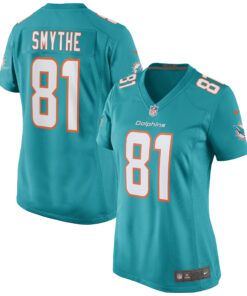 Durham Smythe Miami Dolphins  Women_s Game Jersey  Aqua