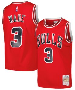Dwyane Wade Chicago Bulls Mitchell &amp Ness 201617 Hardwood Classics Swingman Jersey - Red