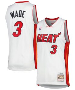 Dwyane Wade Miami Heat Mitchell &amp Ness 200102 Hardwood Classics Swingman Jersey - White
