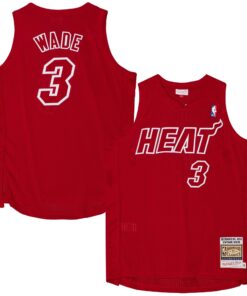 Dwyane Wade Miami Heat Mitchell &amp Ness 2012 Authentic Player Jersey - Scarlet