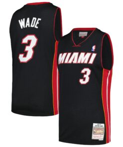 Dwyane Wade Miami Heat Mitchell &amp Ness  201213 Hardwood Classics Swingman Jersey - Black