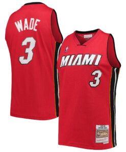 Dwyane Wade Miami Heat Mitchell &amp Ness Big &amp Tall Hardwood Classics 200506 Swingman Jersey - Red
