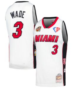 Dwyane Wade Miami Heat Mitchell &amp Ness Unisex Hall of Fame Class of 2023 Throwback Swingman Jersey - White