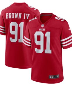 Earnest Brown IV San Francisco 49ers  Team Game Jersey   Scarlet