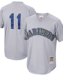 Edgar Martinez Seattle Mariners Mitchell amp Ness Cooperstown Collection Mesh Batting Practice Jersey  Charcoal