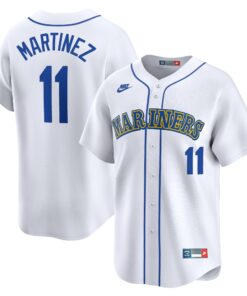 Edgar Martinez Seattle MarinersThrowback Cooperstown Limited Jersey  White
