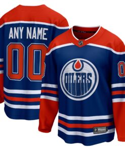 Edmonton Oilers Fanatics Home Breakaway Custom Jersey  Royal