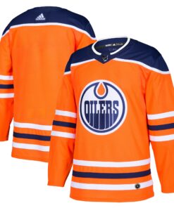 Edmonton Oilers Home Authentic Blank Jersey  Orange