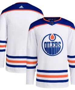 Edmonton Oilers Men_s Away Primegreen Authentic Blank Jersey  White