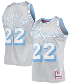 Elgin Baylor Los Angeles Lakers Mitchell &amp Ness 75th Anniversary 196061 Hardwood Classics Swingman Jersey - Silver