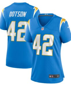 Elijah Dotson Los Angeles Chargers  Women_s Team Game Jersey   Powder Blue