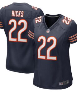 Elijah Hicks Chicago Bears  Women_s Team Game Jersey   Navy