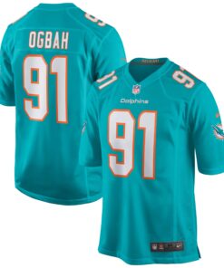 Emmanuel Ogbah Miami Dolphins  Game Jersey  Aqua