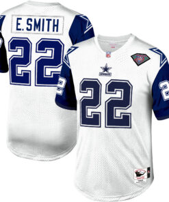 Emmitt Smith Dallas Cowboys 1996 Mitchell amp Ness Authentic Throwback Retired Player Jersey  White