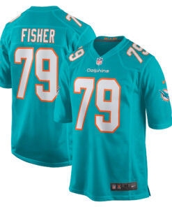 Eric Fisher Miami Dolphins  Home Game Player Jersey  Aqua