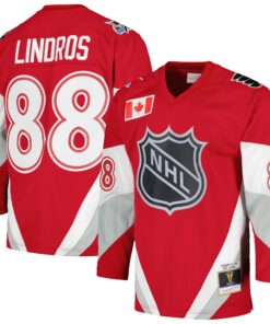 Eric Lindros Mitchell amp Ness  1999 NHL AllStar Game Blue Line Player Jersey  Scarlet