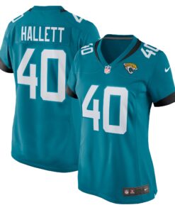 Erick Hallett Jacksonville Jaguars  Women_s  Game Jersey   Teal