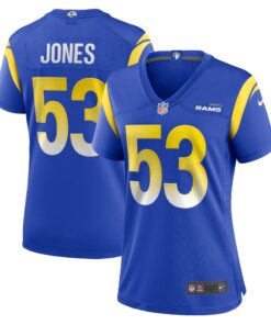 Ernest Jones Los Angeles Rams  Women_s Team Game Player Jersey  Royal