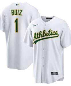 Esteury Ruiz Oakland AthleticsHome Replica Jersey  White