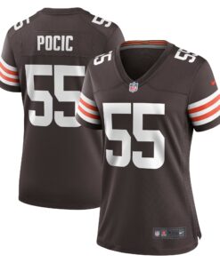 Ethan Pocic Cleveland Browns  Women_s Game Jersey  Brown