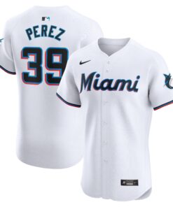 Eury Perez Miami MarlinsHome Elite Player Jersey  White