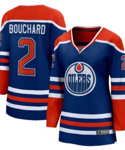 Evan Bouchard Edmonton Oilers Fanatics Women_s Home Breakaway Player Jersey  Royal