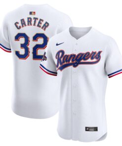 Evan Carter Texas Rangers2024 Gold Collection Elite Player Jerseynbspâ€“ White