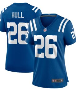 Evan Hull Indianapolis Colts  Women_s Team Game Jersey   Royal