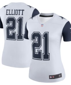 Ezekiel Elliott Dallas Cowboys  Women_s Color Rush Legend Player Jersey  White