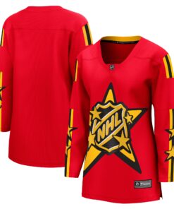  Fanatics Women_s 2024 NHL AllStar Game Breakaway Jersey  Red