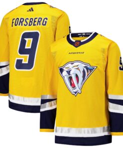 Filip Forsberg Nashville Predators Reverse Retro 2.0 Authentic Player Jersey  Yellow