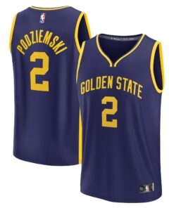 First Round Golden State Warriors Fanatics Youth 2023 NBA Draft First Round Pick Fast Break Replica Jersey - Statement Edition - Navy